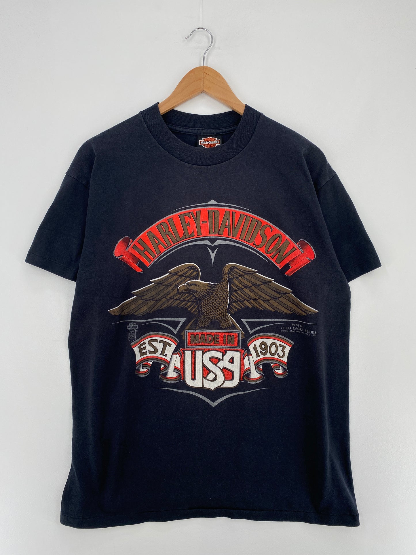 80’s HARLEY DAVIDSON Made in USA Size L Vintage T-Shirt / E522