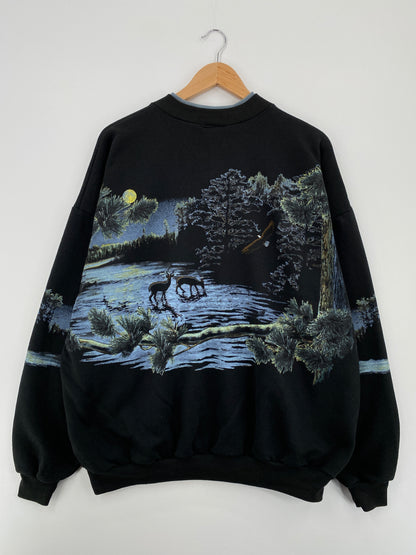 90's BALD EAGLE Made in USA Size XXL Vintage Sweat-Shirts / A8132