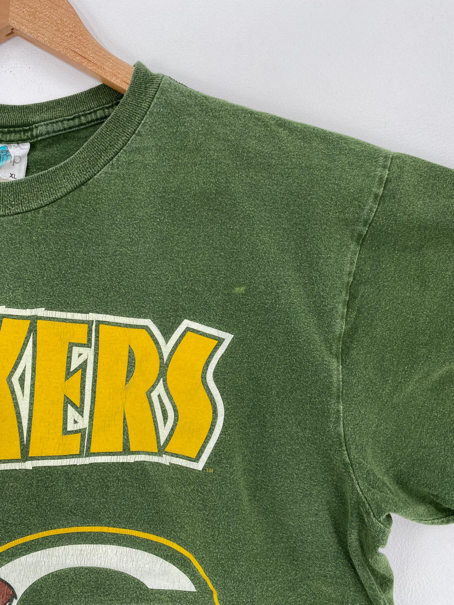1997 LOONEY TUNES TAZ x GREEN BAY PACKERS Size XL Vintage NFL T-Shirts / A3001
