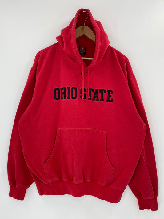 00' NIKE OHIO STATE Size L Vintage Hoodie Sweat-Shirt / K4601