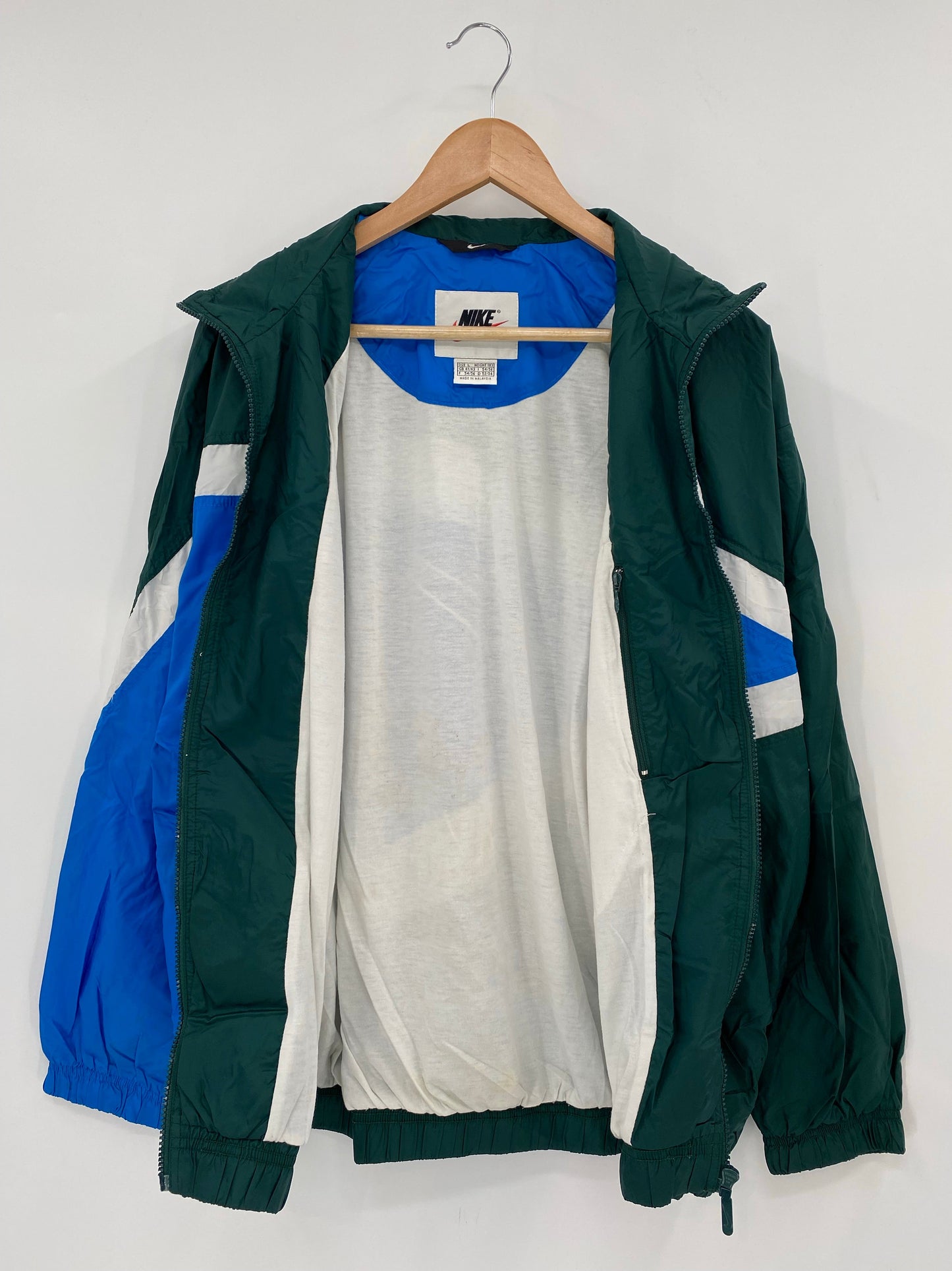 90’s NIKE Size L Vintage Zip-up Nylon Jacket/ A7302