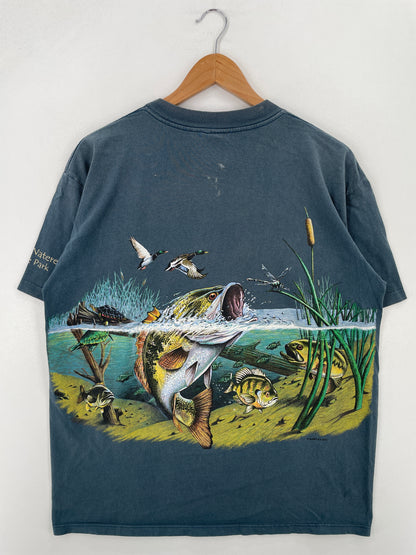 90s' LAKE WATEREE STATE PARK Made in USA Size L Vintage T-Shirt / A7707