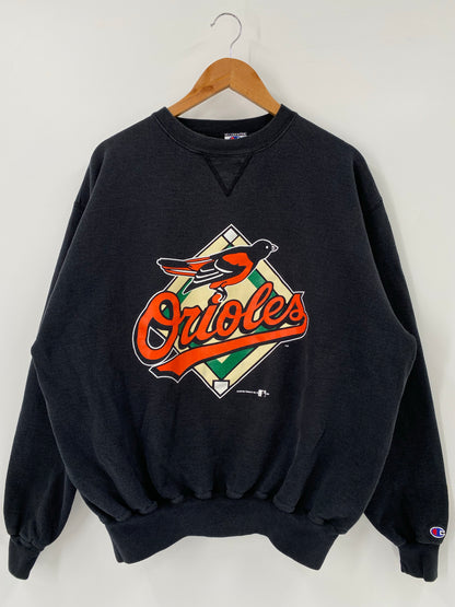 1998 BALTIMORE ORIOLES Made in USA Size XXL Vintage NLB Sweat shirt / K4698