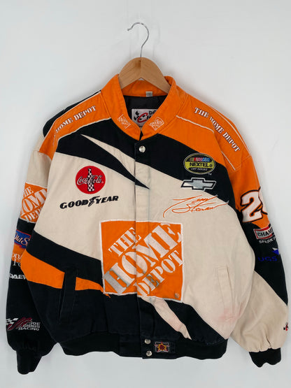Vintage HOME DEPO x NASCAR TONNY STEWART Size L Racing Jacket/ K8308