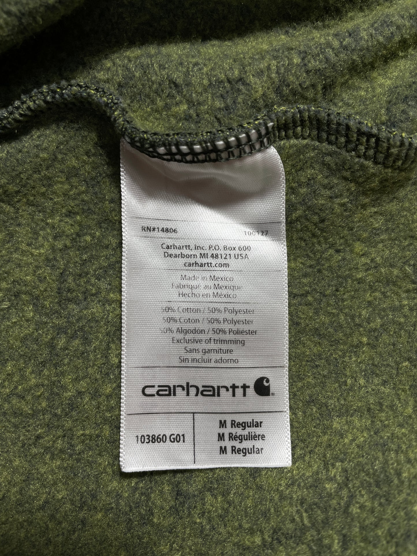 Vintage CARHARTT Size M Hoodie Sweat-Shirt / A8702