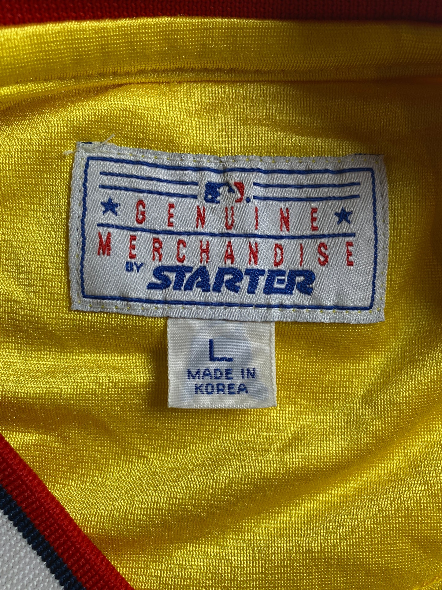 90's STARTER x ATLANTA BRAVES Size L Vintage MLB Jersey Pullover Jacket / A3506