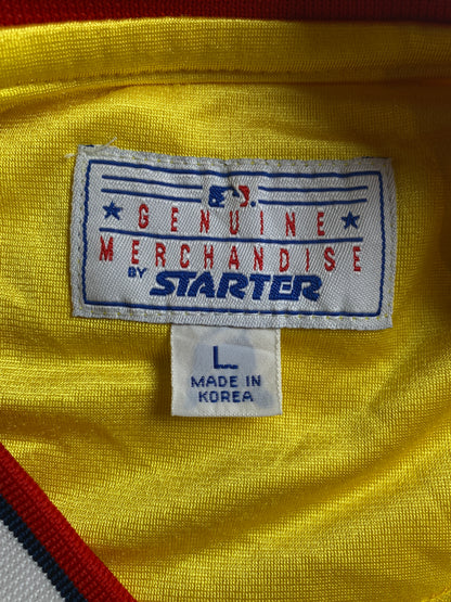 90's STARTER x ATLANTA BRAVES Size L Vintage MLB Jersey Pullover Jacket / A3506