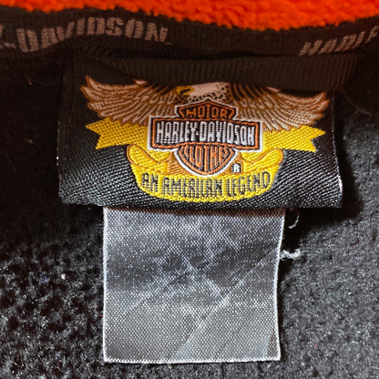 90’s HARLEY DAVIDSON Approx. Size L Vintage Half Zip Sweat-Shirt / E739