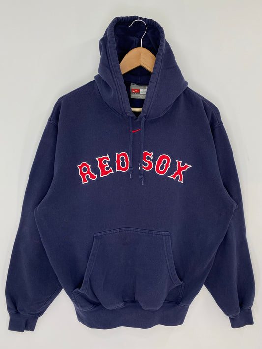 00' NIKE BOSTON RED SOX Size S Vintage MLB Hoodie Sweat-Shirt / K8545