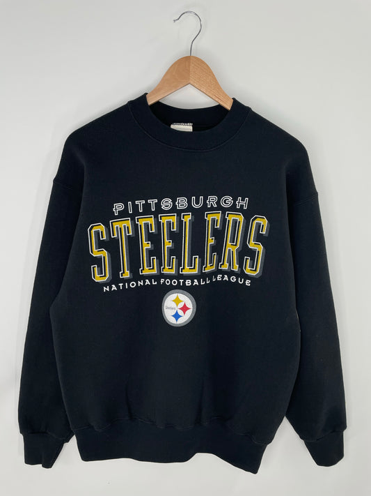 90’s PITTSBURGH STEELERS Made in USA Size L Vintage NFL Sweat-Shirts/ K8634