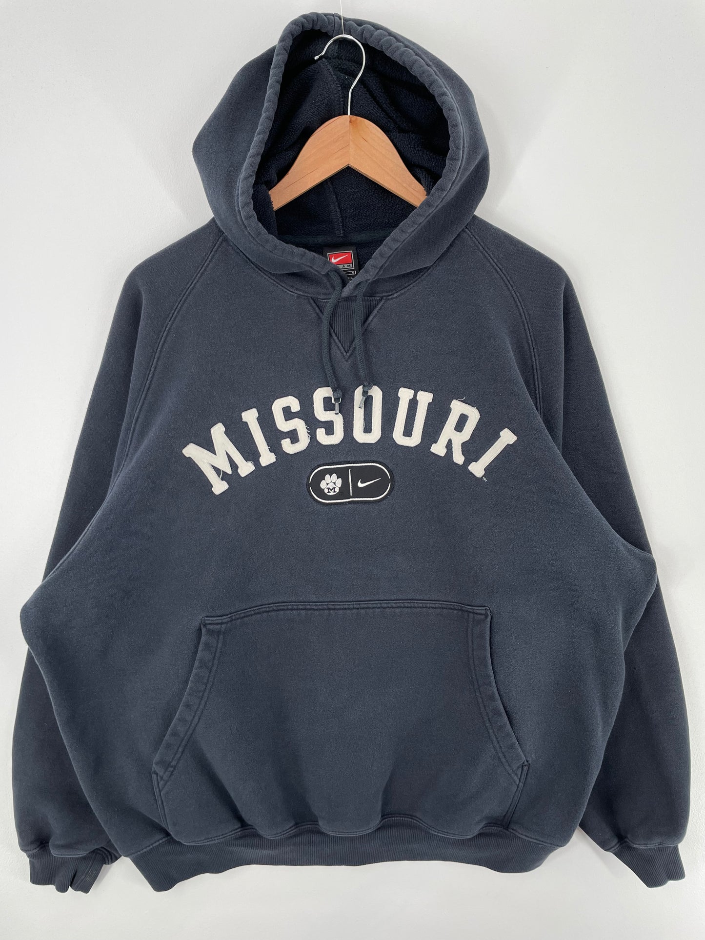 00' NIKE MISSOURI Size L Vintage College Hoodie Sweat-shirt / A596