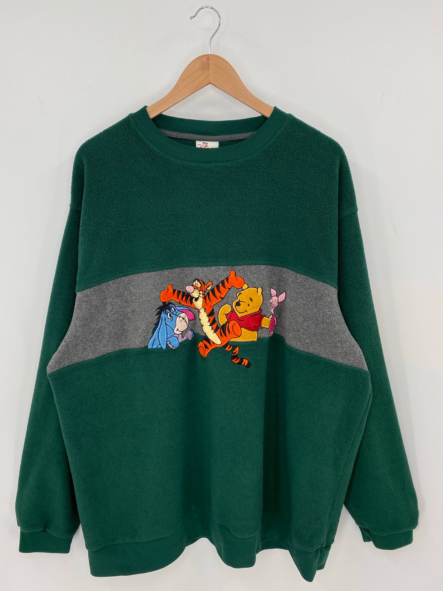 00' DISNEY POOH AND FRIENDS Size XL Vintage Fleece-shirt / K7881