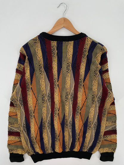 Vintage 3D COOGI-Style Size L Knit Sweater / A7664