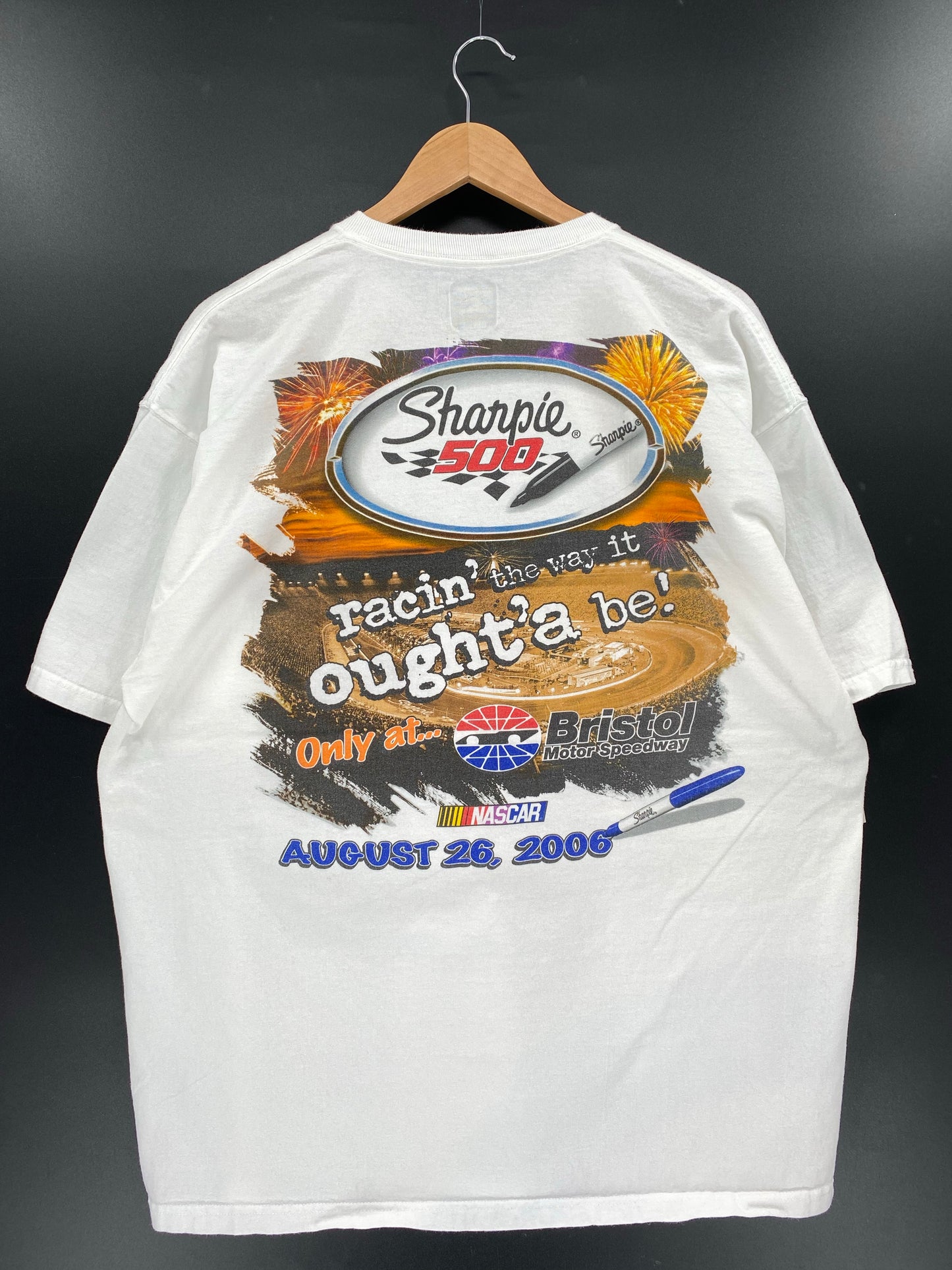 2006' BRISTOL SHARPIE500 Size XXL Vintage Racing T-Shirt / K4782