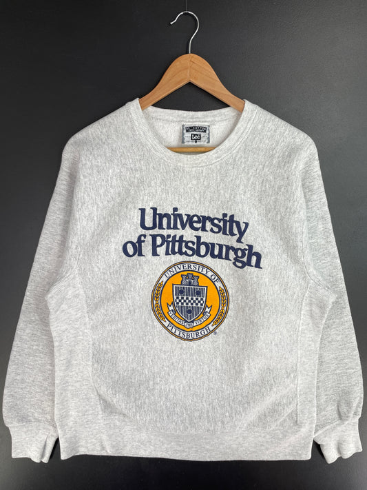 90's UNIVERSITY OF PITTSBURGH Made in USA Size L Vintage College Sweat-shirt / E191