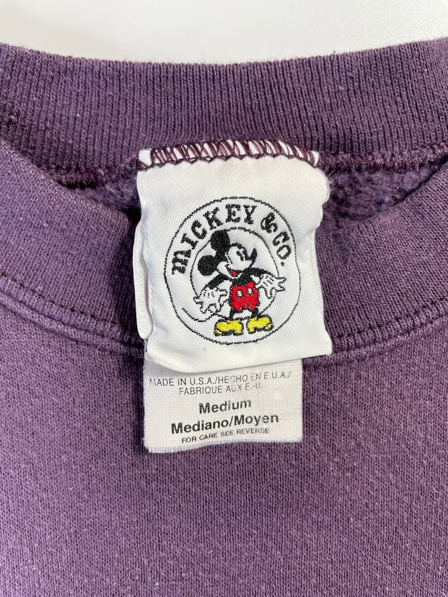 90's DISNEY MICKEY Made in USA Size M Vintage Sweat-shirt / A8820