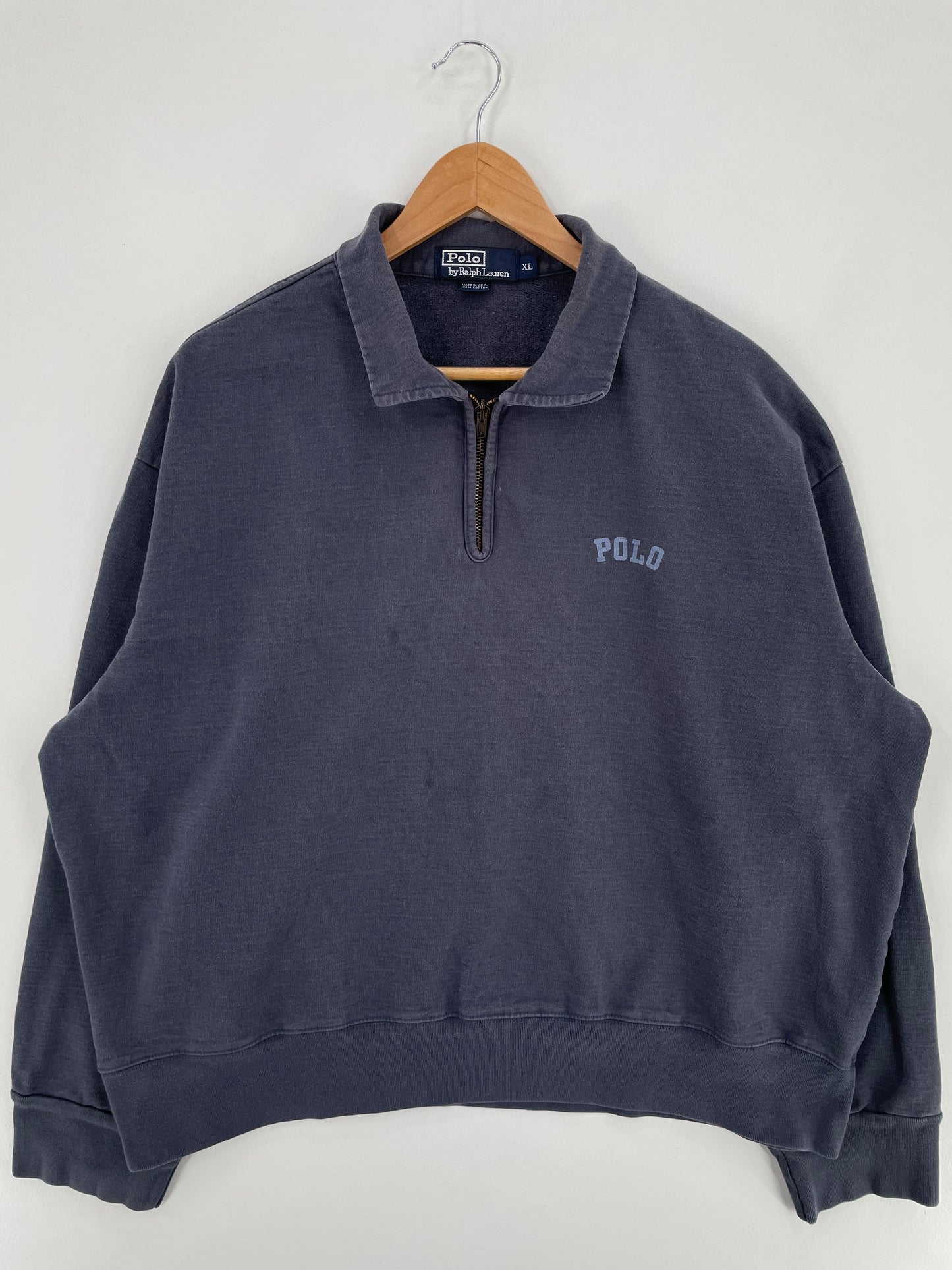 90's POLO RALPH LAUREN Size XL Vintage Half Zip Sweat-shirt / E872