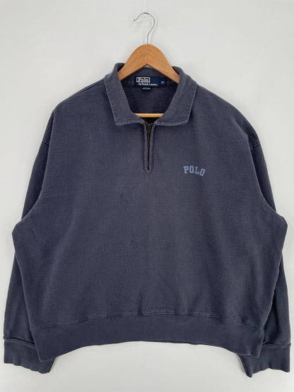 90's POLO RALPH LAUREN Size XL Vintage Half Zip Sweat-shirt / E872