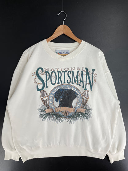 Vintage VAN HEUSEN Size Approx.XL Animal Sweat-Shirt / E711