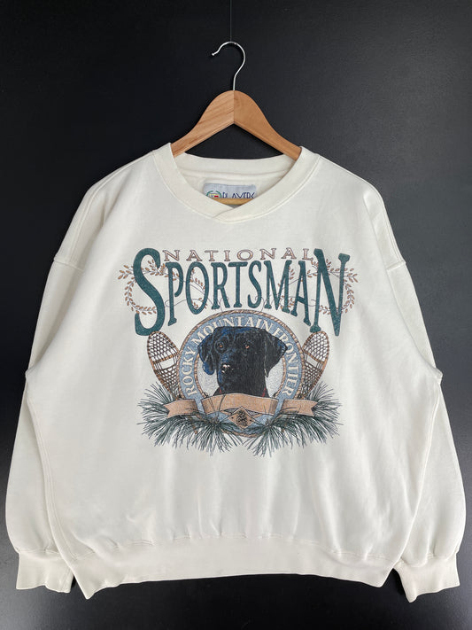 Vintage VAN HEUSEN Size Approx.XL Animal Sweat-Shirt / E711