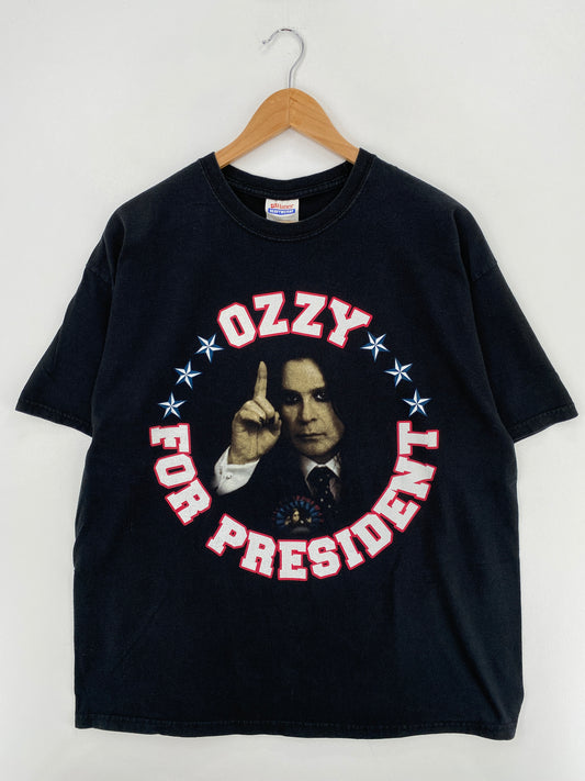 2008 OZZY FOR PRESIDENT Size XL Vintage T-Shirts / A5587