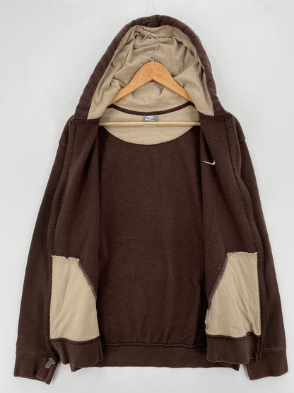 00’ NIKE MINI SWOOSH Size L Vintage Zip Up Hoodie Sweat-Shirt / A7770