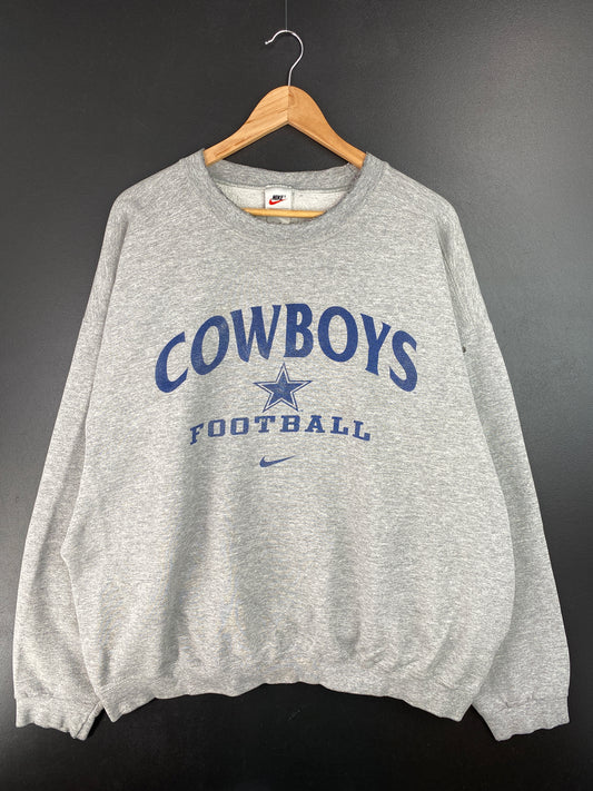 90's NIKE x DALLAS COWBOYS Made in USA Size XXL Vintage NFL Sweat-Shirt / A7207