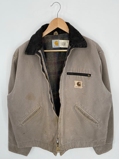 Vintage CARHARTT Made in USA Size L Zip-up Sweat-shirt Jacket / K8113
