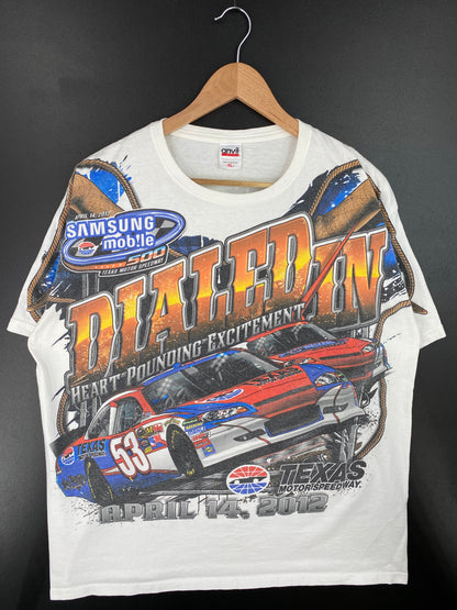 2012 TEXAS GROUND POUNDING SPEED Size XL Vintage Racing T-Shirt / A963