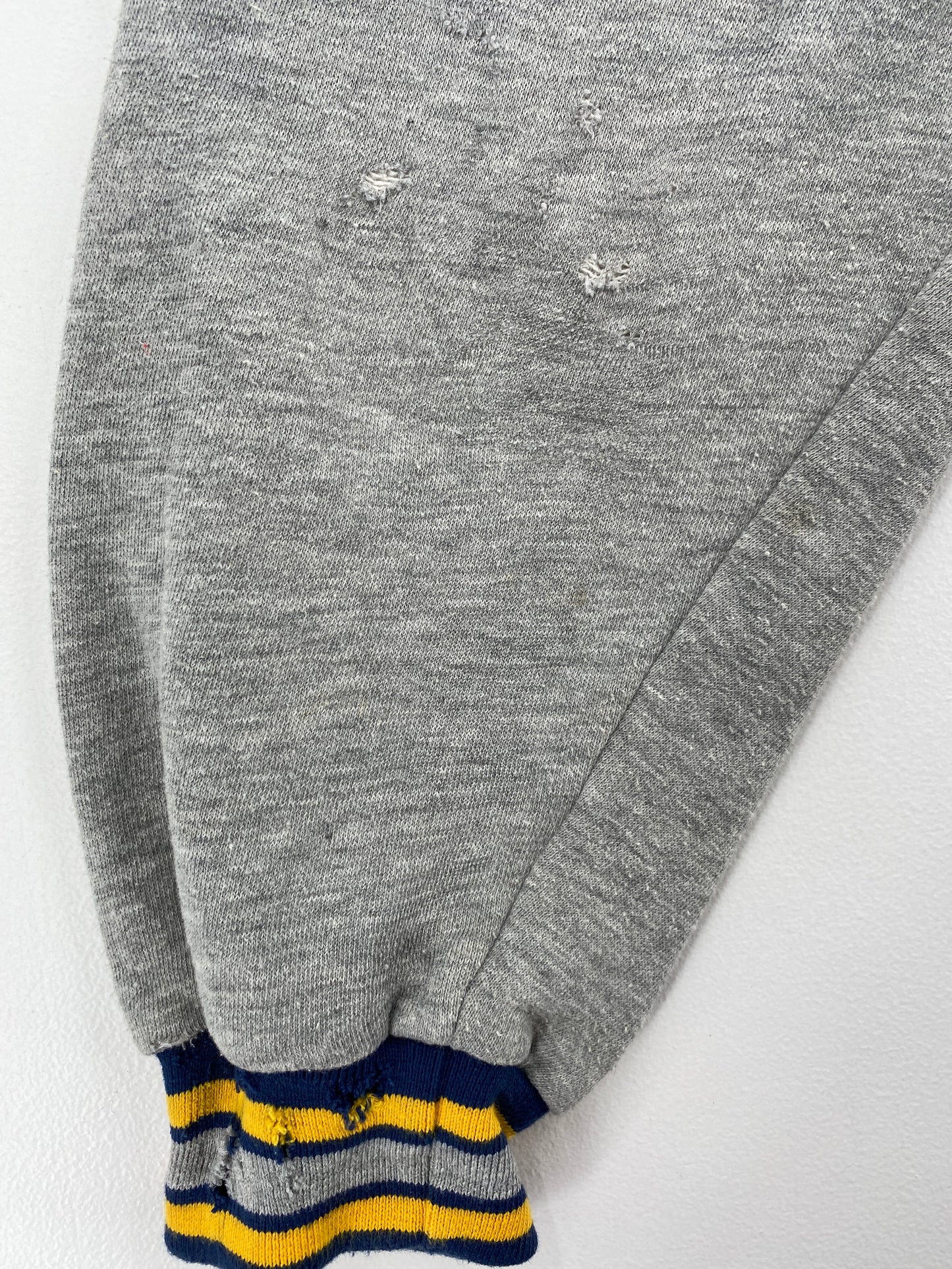 .90's STARTER x MICHIGAN Size L Vintage College Half Zip Nylon Hoodie Sweat-Shirt / A6283
