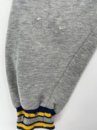 .90's STARTER x MICHIGAN Size L Vintage College Half Zip Nylon Hoodie Sweat-Shirt / A6283
