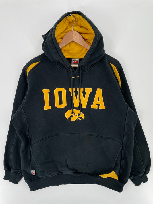 00' NIKE IOWA Size M College Hoodie Sweat-Shirt / A2173
