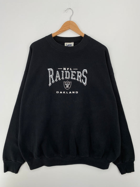 90’s OAKLAND RAIDERS Made in USA Size XXL NFL Sweat-shirt / A8713