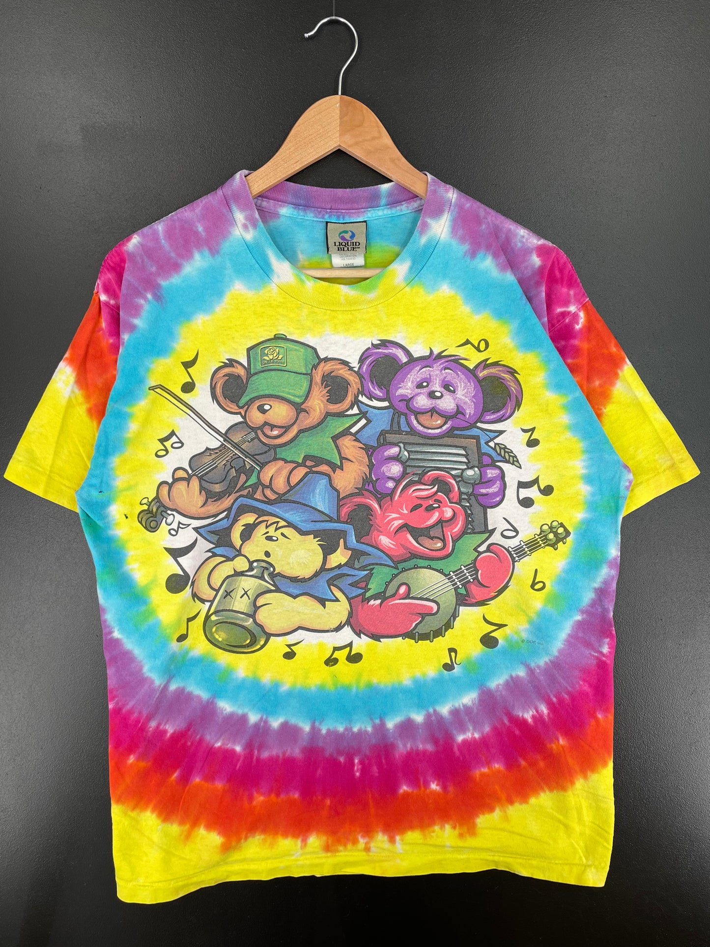 90's LIQUID BLUE x GRATEFUL DEAD Made in USA Size L Vintage Music T- Shirt / A1929