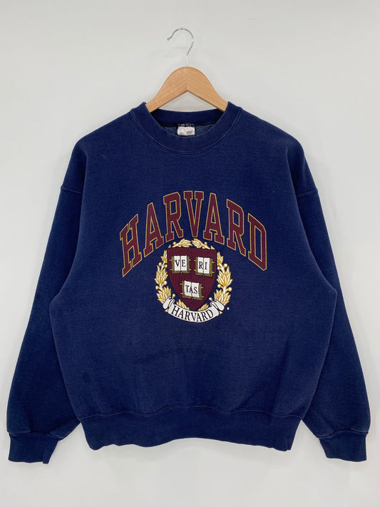 90’s HARVARD UNIVERSITY Size L Vintage College Sweat-Shirt / K7452