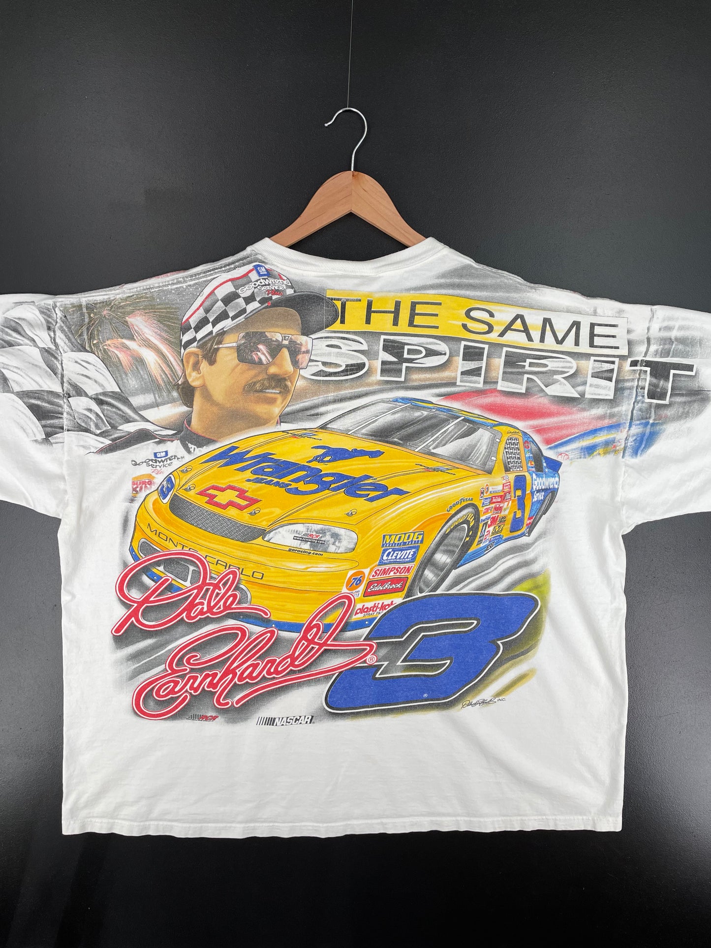 90's NASCAR DALE EARNHARDT Made in USA Size XXL Vintage Racing T-Shirt / A2232