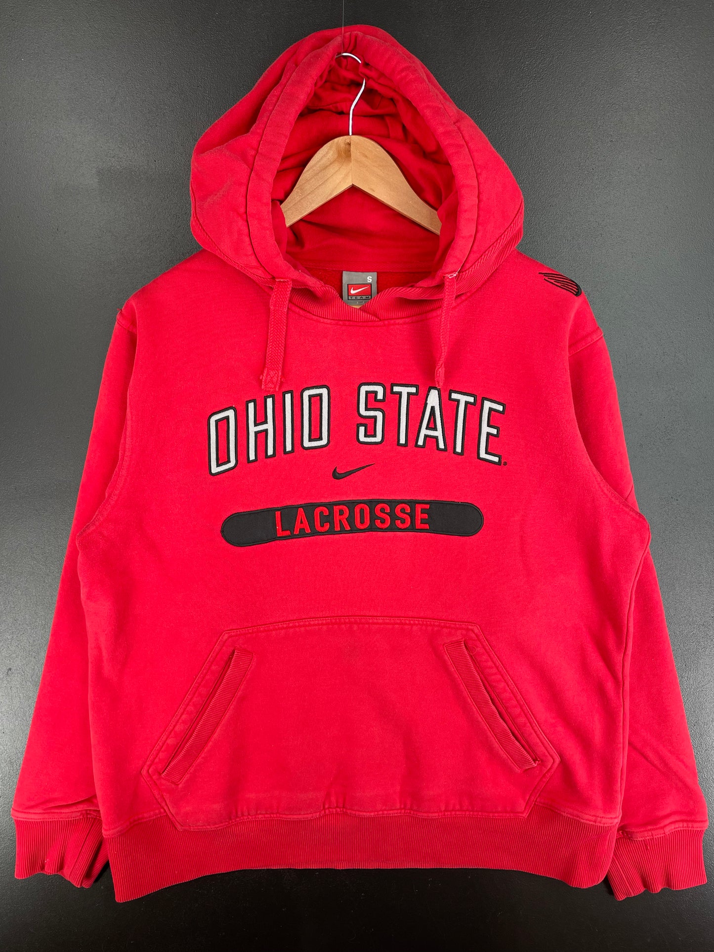 00' NIKE OHIO STATE LACROSSE Size S College Hoodie Sweat-Shirt / A2176