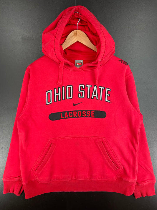 00' NIKE OHIO STATE LACROSSE Size S College Hoodie Sweat-Shirt / A2176