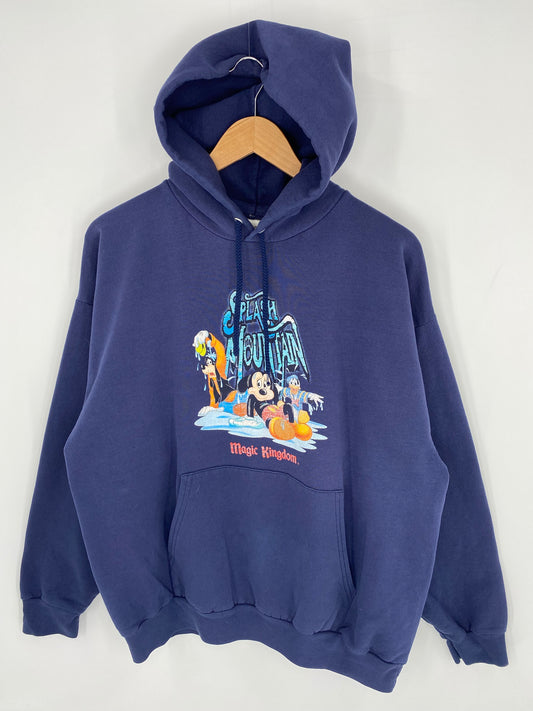 00' DISNEY Splash Mountain M Size L Vintage Hoodie Sweat-shirt / K8532