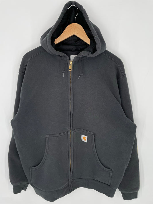 Vintage CARHARTT Double Face Size L Zip-up Hoodie Sweat-Shirt / K9517