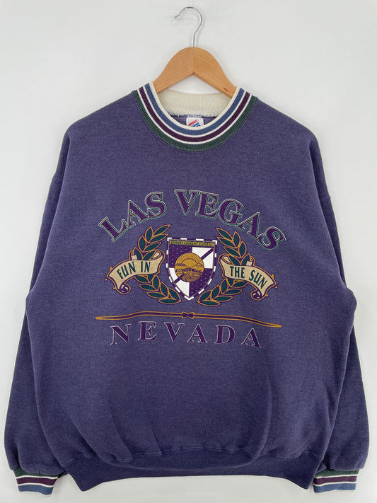 90's LAS VEGAS NEVADA Made in USA Size XL Vintage College Sweat-shirt / E2805S