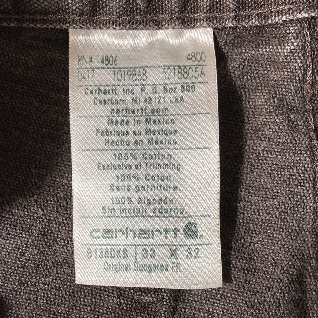 Vintage CARHARTT Double Knee Size 33x32 Duck Pants / K8213