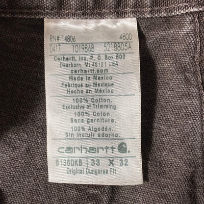 Vintage CARHARTT Double Knee Size 33x32 Duck Pants / K8213