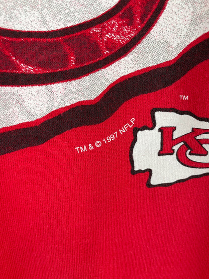 1997 KANSAS CITY CHIEFS Size L Vintage NFL Sweat-Shirt / E5662S