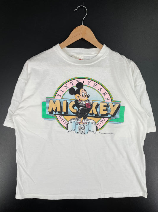 90’s DISNEY MICKEY Size L Vintage T-Shirts / A4064