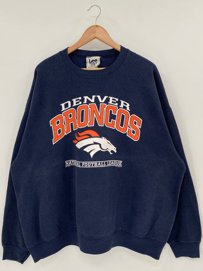1998 DENVER BRONCOS Size XXL Vintage NFL Sweat-shirt / K6636