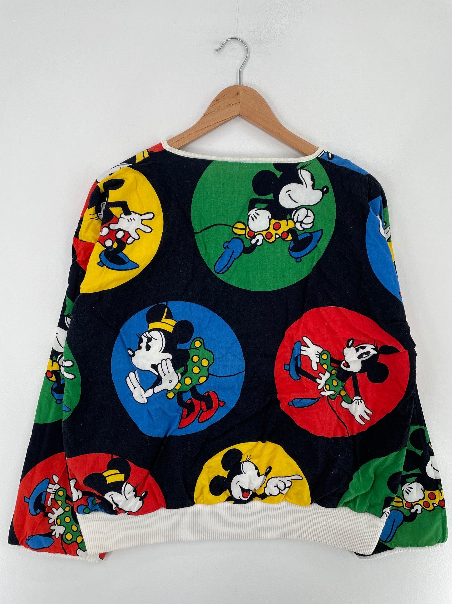 80’s DISNEY MICKEY MINNIE Double face Size Approx.L Sweat-shirt / E4808S