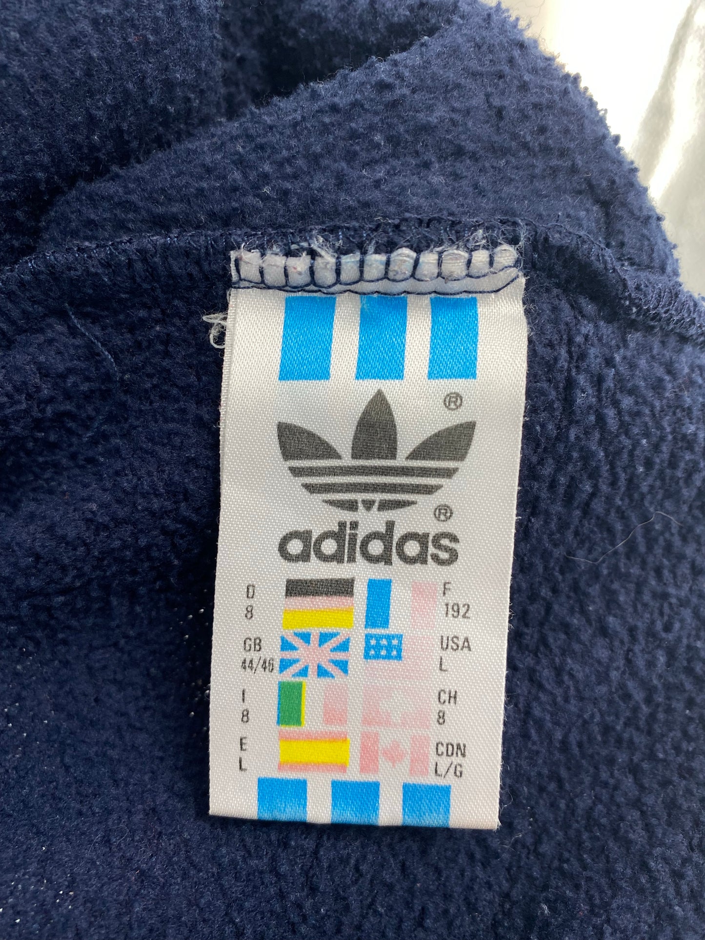 90's ADIDAS Size L Vintage Hoodie Sweat-shirt / K5935