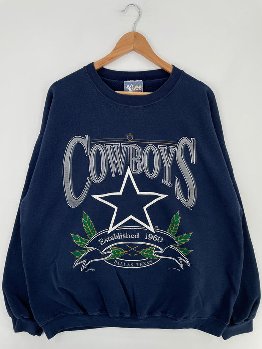 1995 DALLAS COWBOYS Made in USA Size XL Vintage NFL Sweat-Shirt / E1516S
