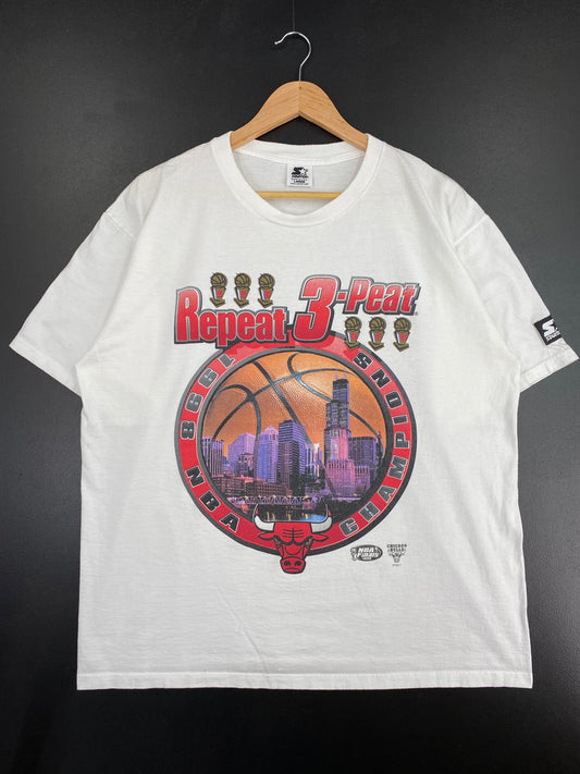 1998 STARTER x CHICAGO BULLS Made in USA Size L Vintage NBA T-Shirt / E4480T